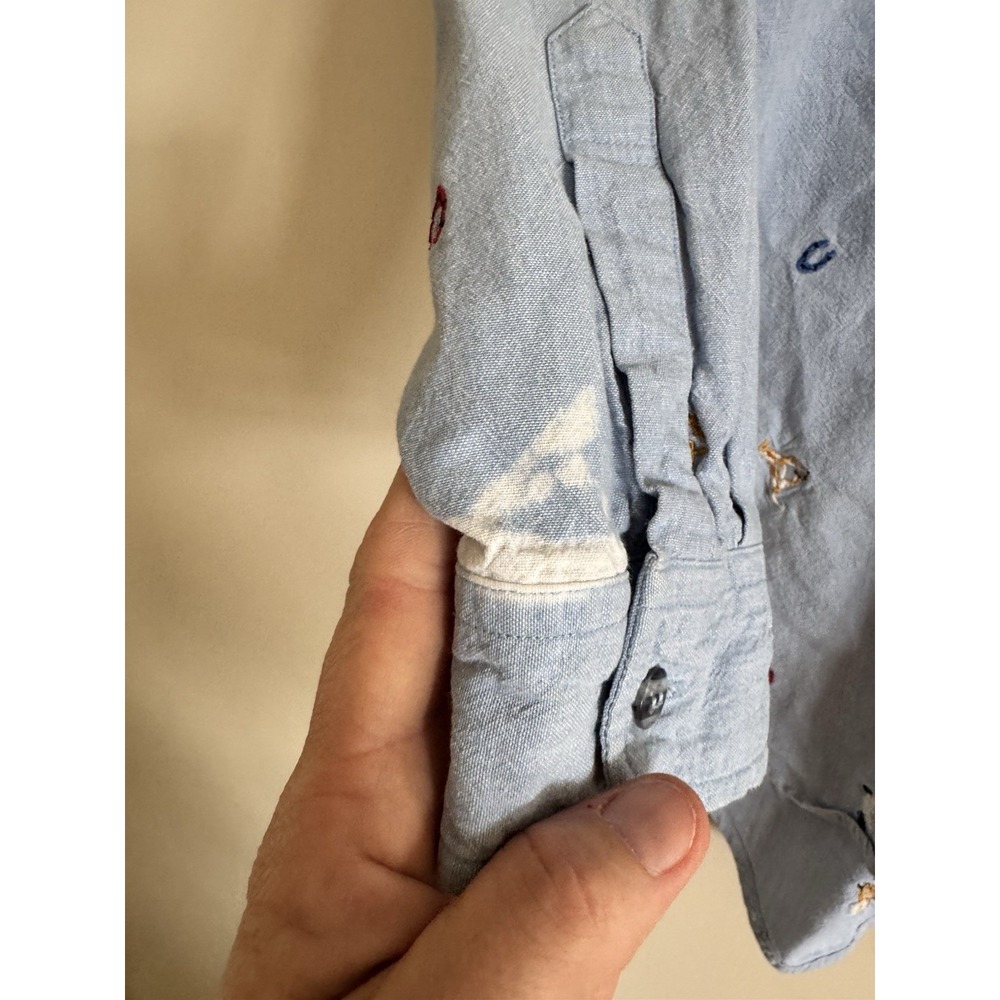 Vintage Bleached Thrashed Embroidered Horses Small Casey Coleman Shirt - Picture 4 of 9